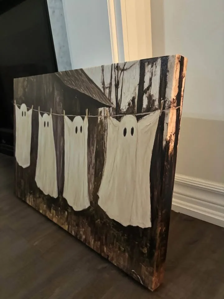 Clothesline Ghosts Canvas Wall Art-Ready To Hang image indicator(6)