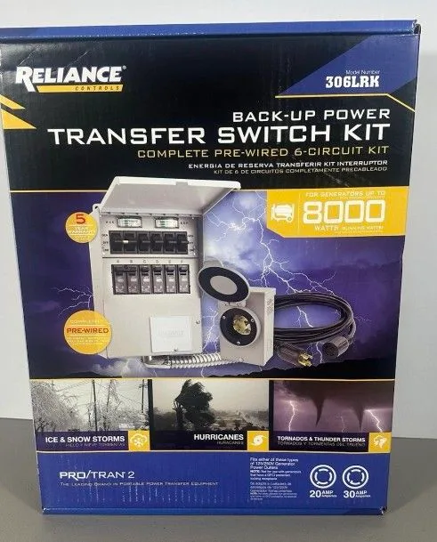 Reliance 306LRK 30Amp Transfer Switch Kit