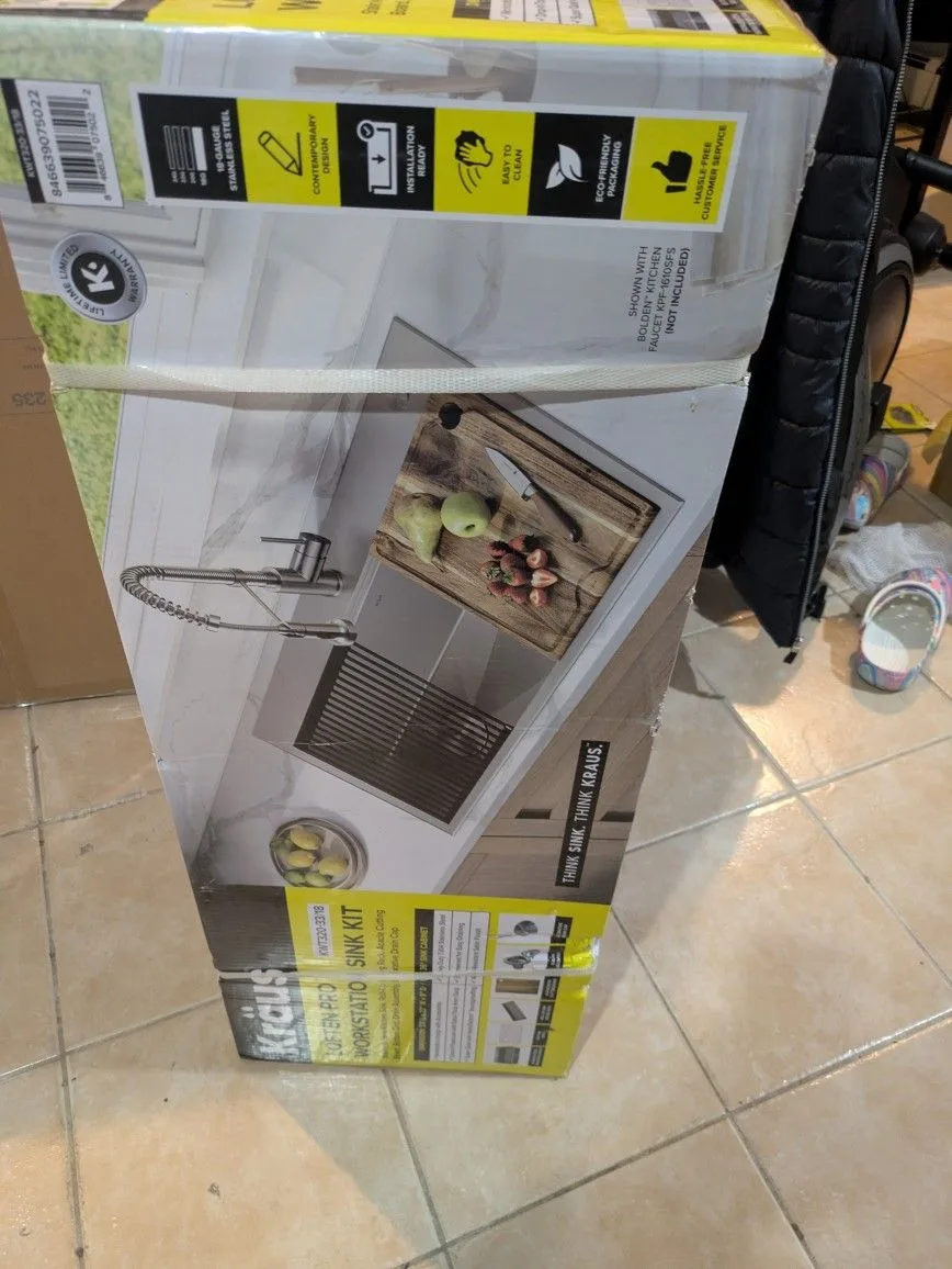 Krauss Loften Pro 33 In. 18 Gauge Stainless Steel Sink image indicator(2)