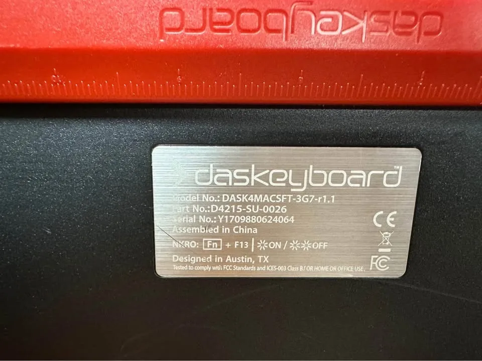 Das Keyboard 4 Pro Mac Wired Mechanical Keyboard image indicator(9)