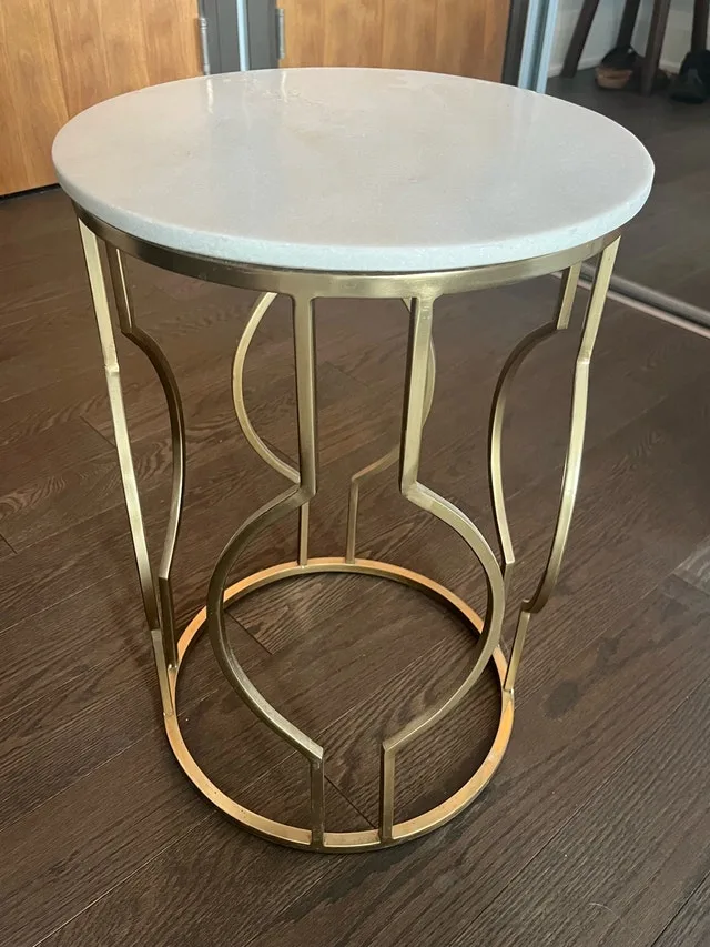Marble Side Table - 14.4” (D) x 21.7” (H) image indicator(2)