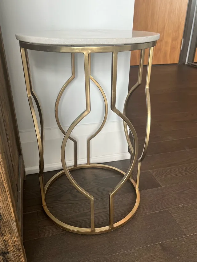 Marble Side Table - 14.4” (D) x 21.7” (H) image indicator(3)