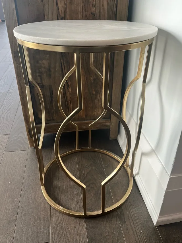 Marble Side Table - 14.4” (D) x 21.7” (H) image indicator(4)