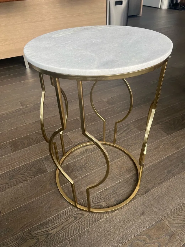 Marble Side Table - 16.3” (D) x 23.5” (H) image indicator(2)