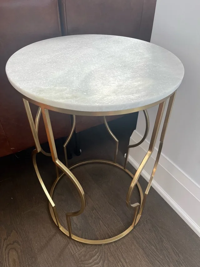 Marble Side Table - 16.3” (D) x 23.5” (H) image indicator(4)