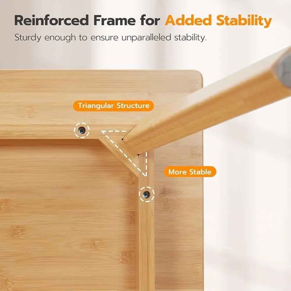HOOBRO Bamboo Dining Table - photo 4