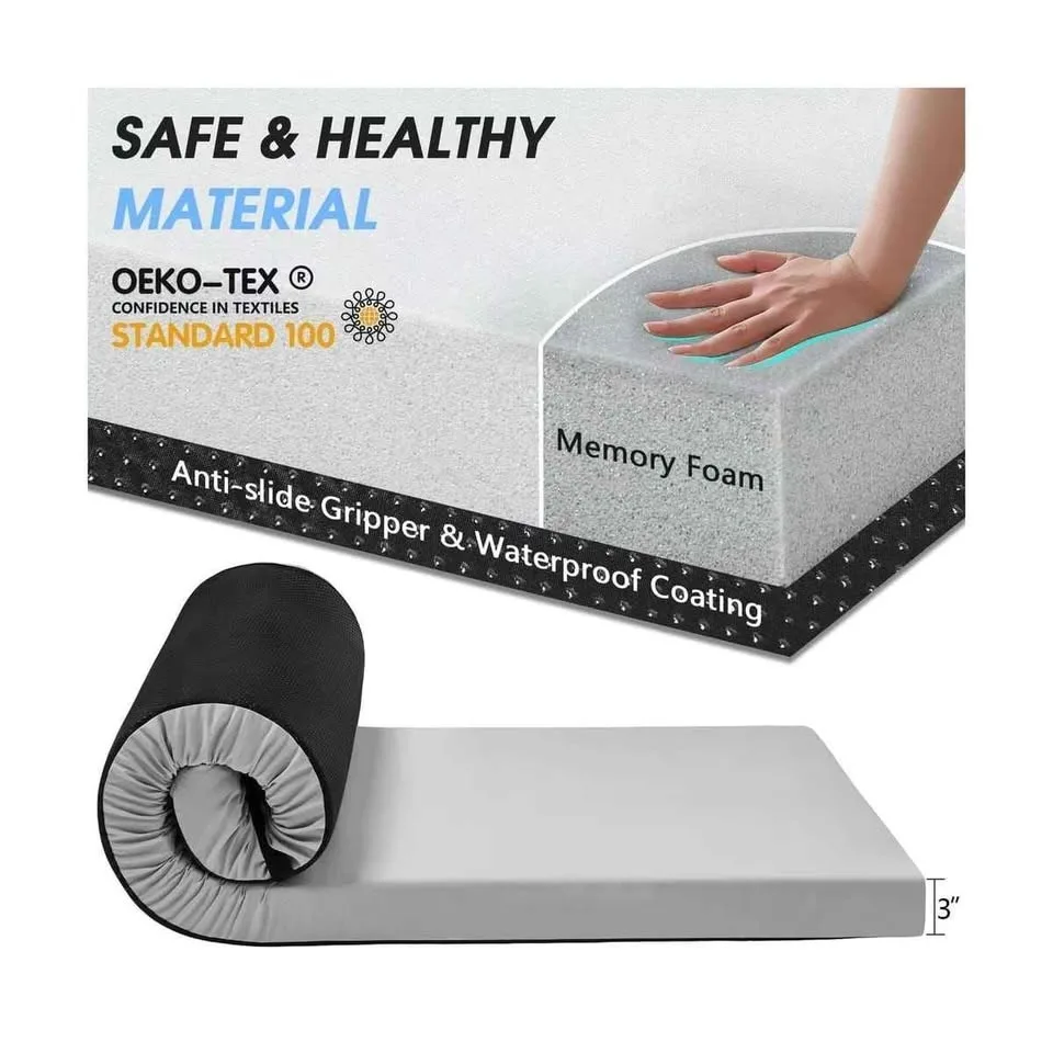 Full size CYMULA Memory Foam Camping Mattress Pad image indicator(4)