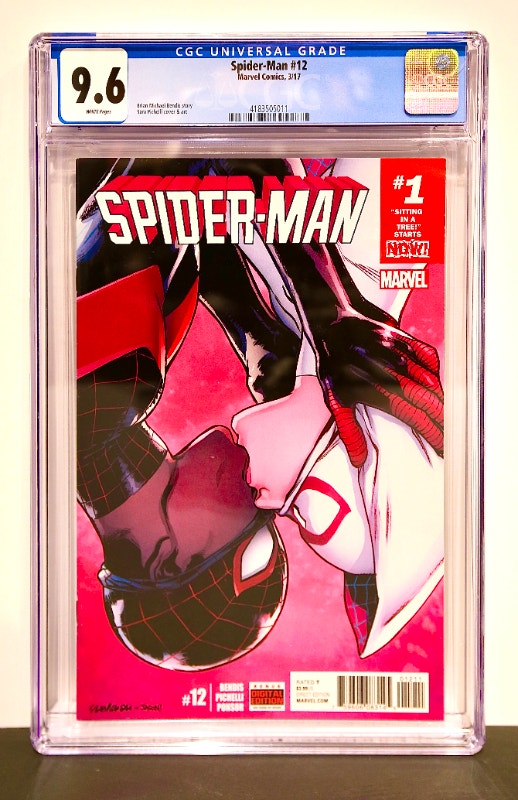 SPIDER-MAN # 12 CGC 9.6 MILES MORALES & SPIDER-GWEN KISS