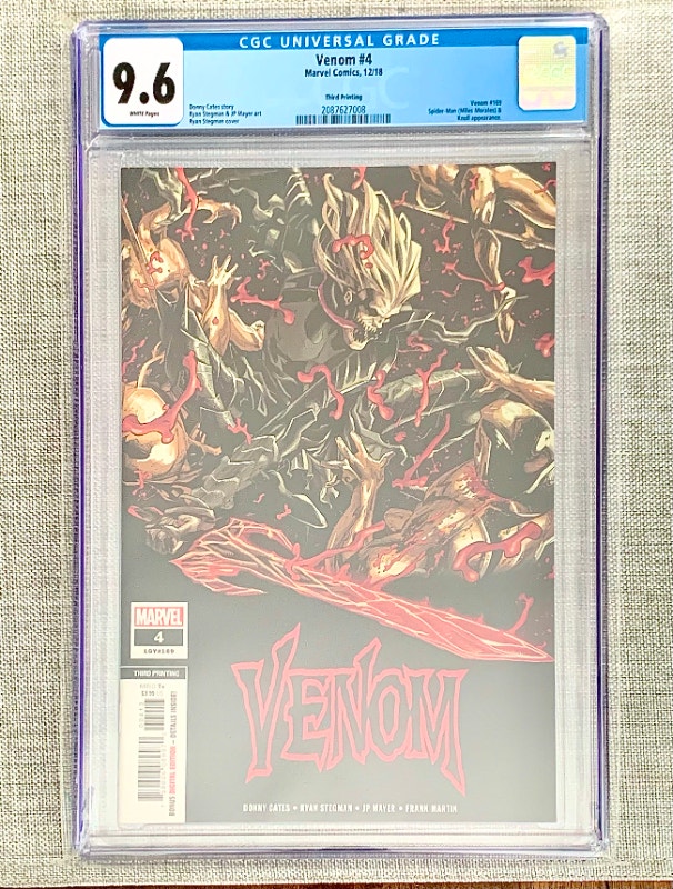 Venom #4 CGC 9.6 3rd printing, the Origin of Knull