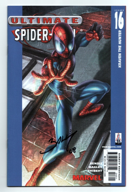 ULTIMATE SPIDER-MAN 16 - Autographed Bagley
