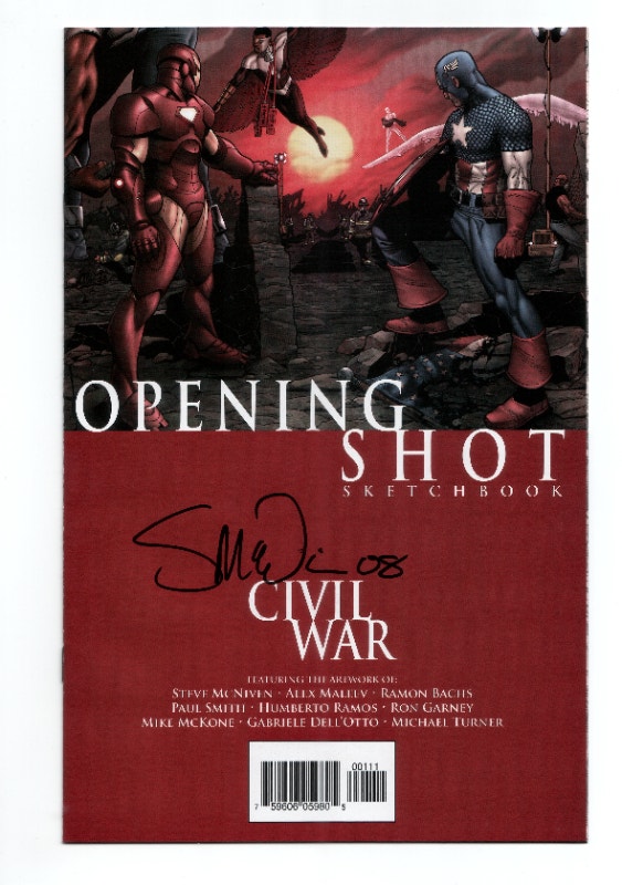 Opening Shot Civil War nn Autographed Steve McNiven
