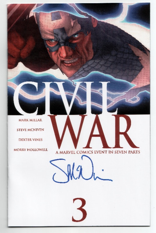 Civil (2006) # 3 Autographed Steve McNiven