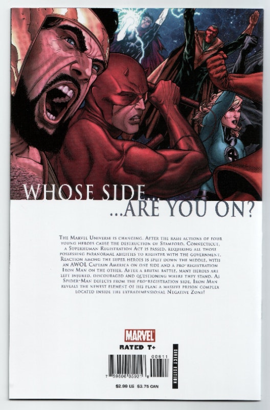 Civil (2006) # 6 Autographed Steve McNiven - photo 2