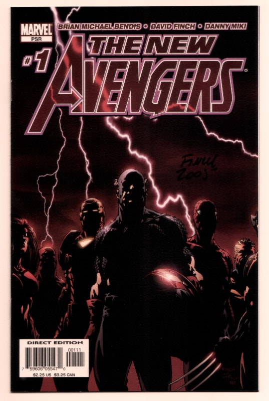 New Avengers #1 AUTOGRAPHED SIGNED David Finch