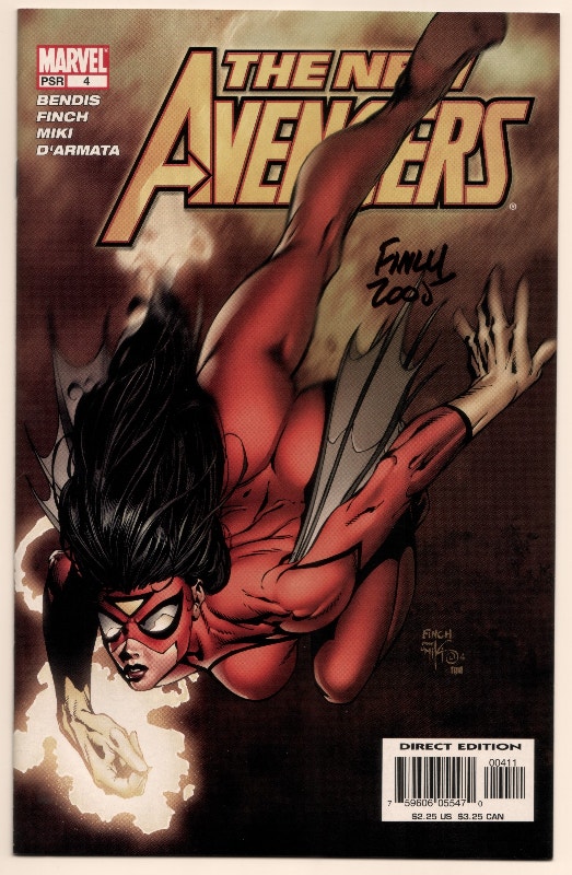 Avengers # 4 AUTOGRAPHED by DAVID FINCH 1st Maria Hill