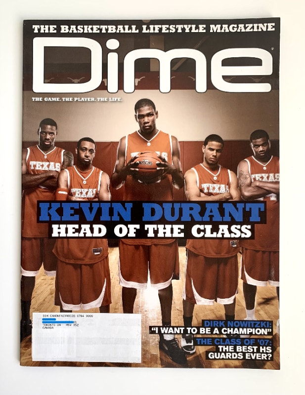Kevin Durant DIME Magazine Rookie College Cover Texas