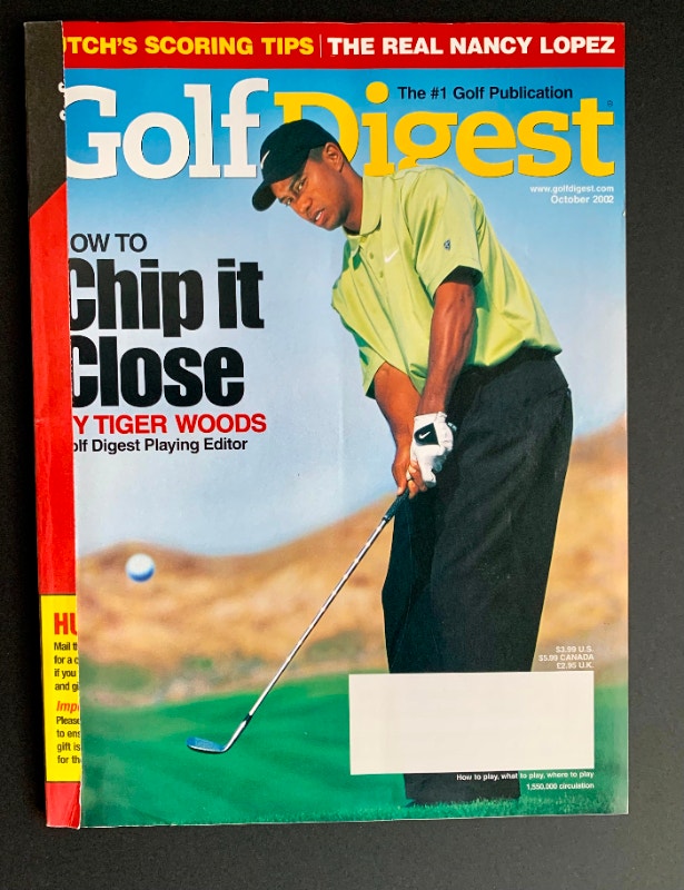 Tiger Woods Golf Digest from 2002