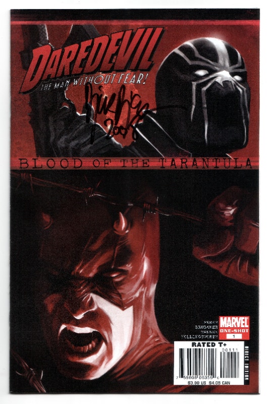 DAREDEVIL BLOOD OF THE TARANTULA #1 AUTOGRAPHED