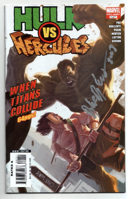 HULK VS HERCULES #1 AUTOGRAPHED - MARKO DJURDJEVIC