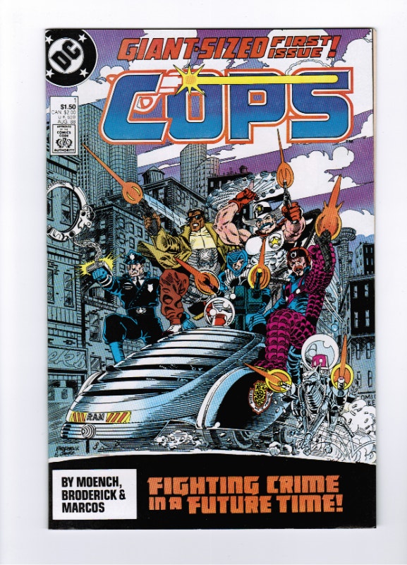COPS 1988 DC Comics Lot of 3 books #1, 2 and 3