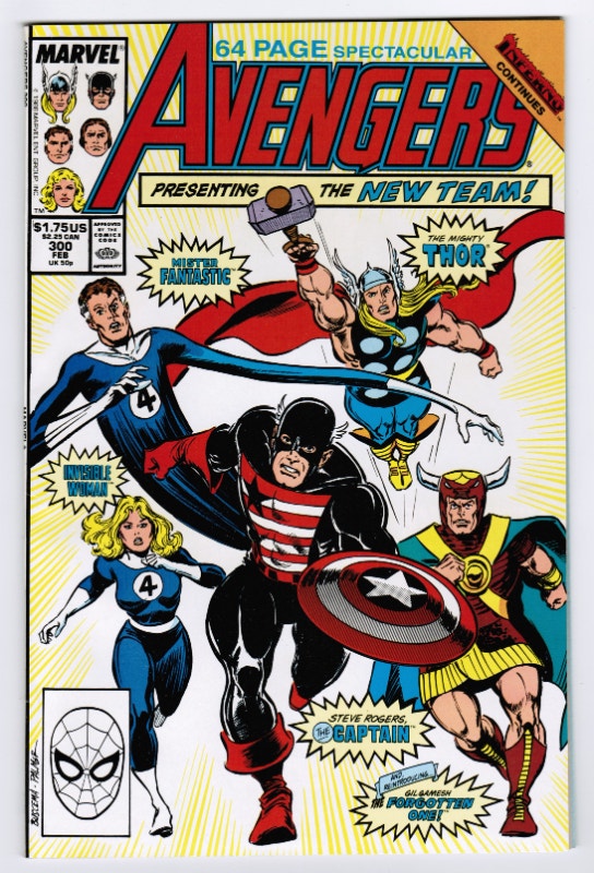 6 book lot - Avengers #300-303, 360 and V.2 #1