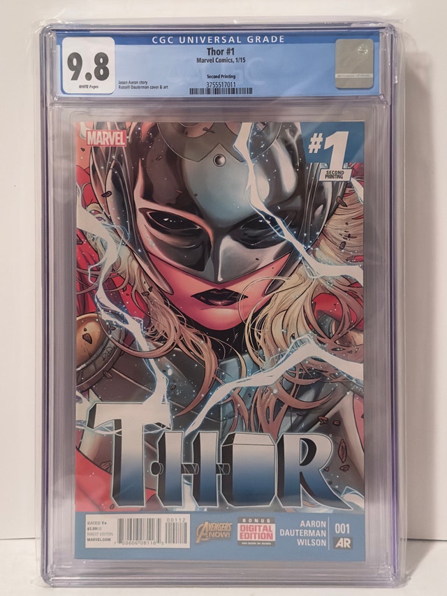 THOR #1 CGC 9.8 1st Jane Foster as Thor Marvel 2015