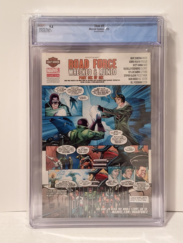 THOR #1 CGC 9.8 1st Jane Foster as Thor Marvel 2015 - photo 2