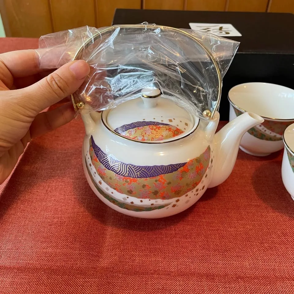 NEW✨Japanese White&Multicolor Tea Set image indicator(3)