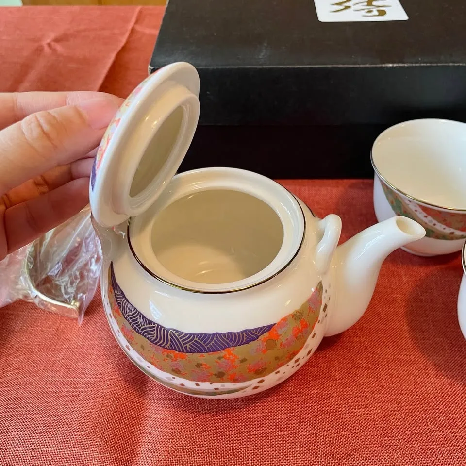 NEW✨Japanese White&Multicolor Tea Set image indicator(4)