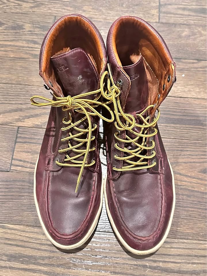 Diesel Men's Combat Boot Size 12 - Oxblood Color