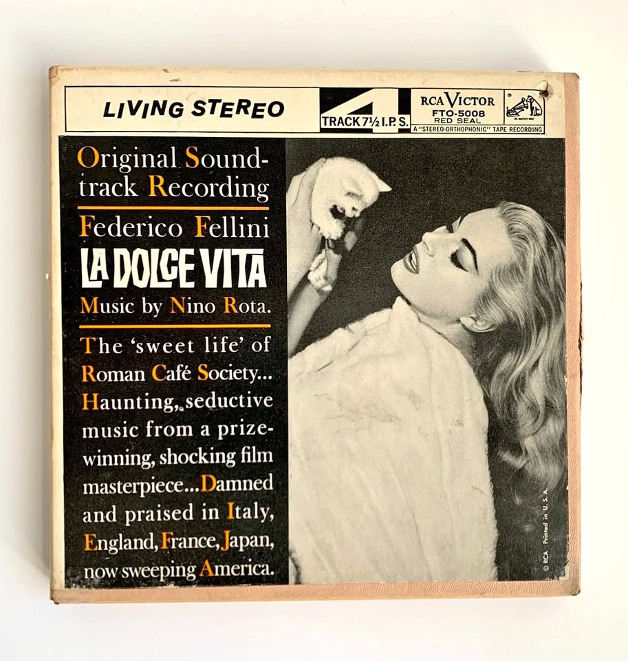 LA DOLCE VITA-REEL TAPE Orig.Sound Track.1961.Used