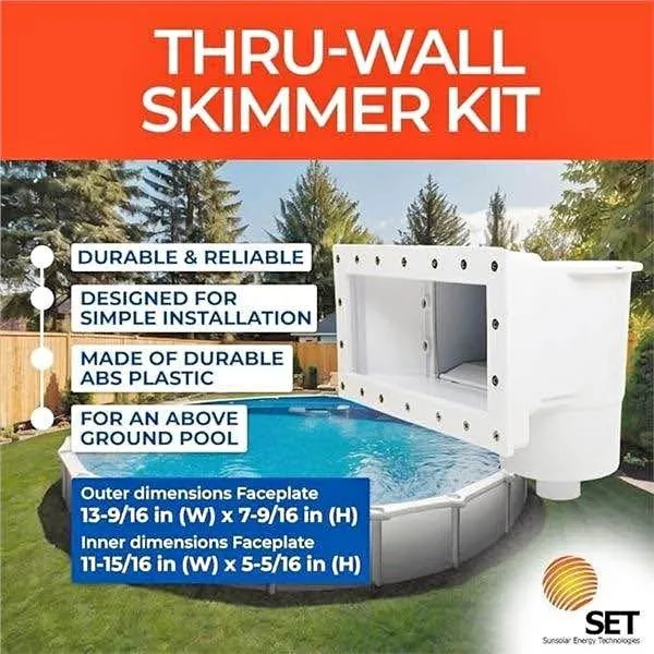 Sunsolar Through Wall Skimmer Kit - Wide Mouth Opening For Above