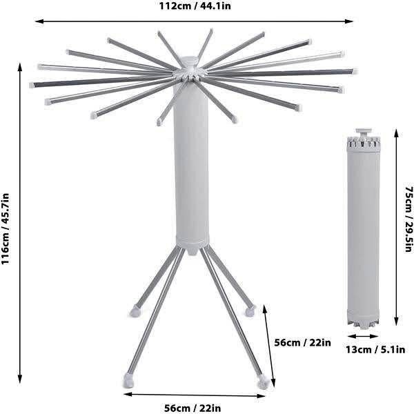 Folding Tripod Clothes Drying Rack Aluminum