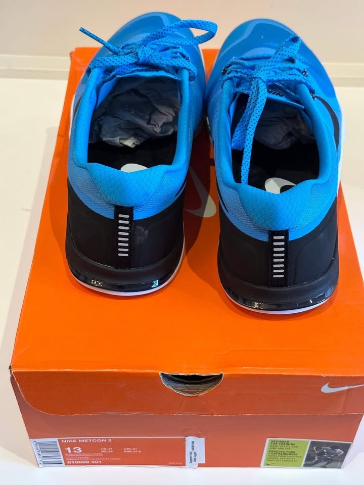 BLUE JAY Blue Shoes - Nike Metcon 2 Flywire- Men’s size 13 BNIB - photo 2