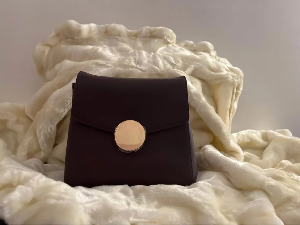 Luxury Leather Crossbody Bag with Gold Accent image indicator(3)