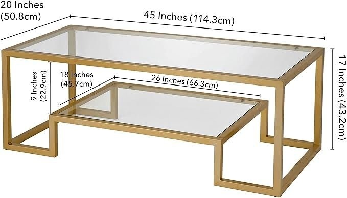 Henn&Hart Coffee Table in Brass