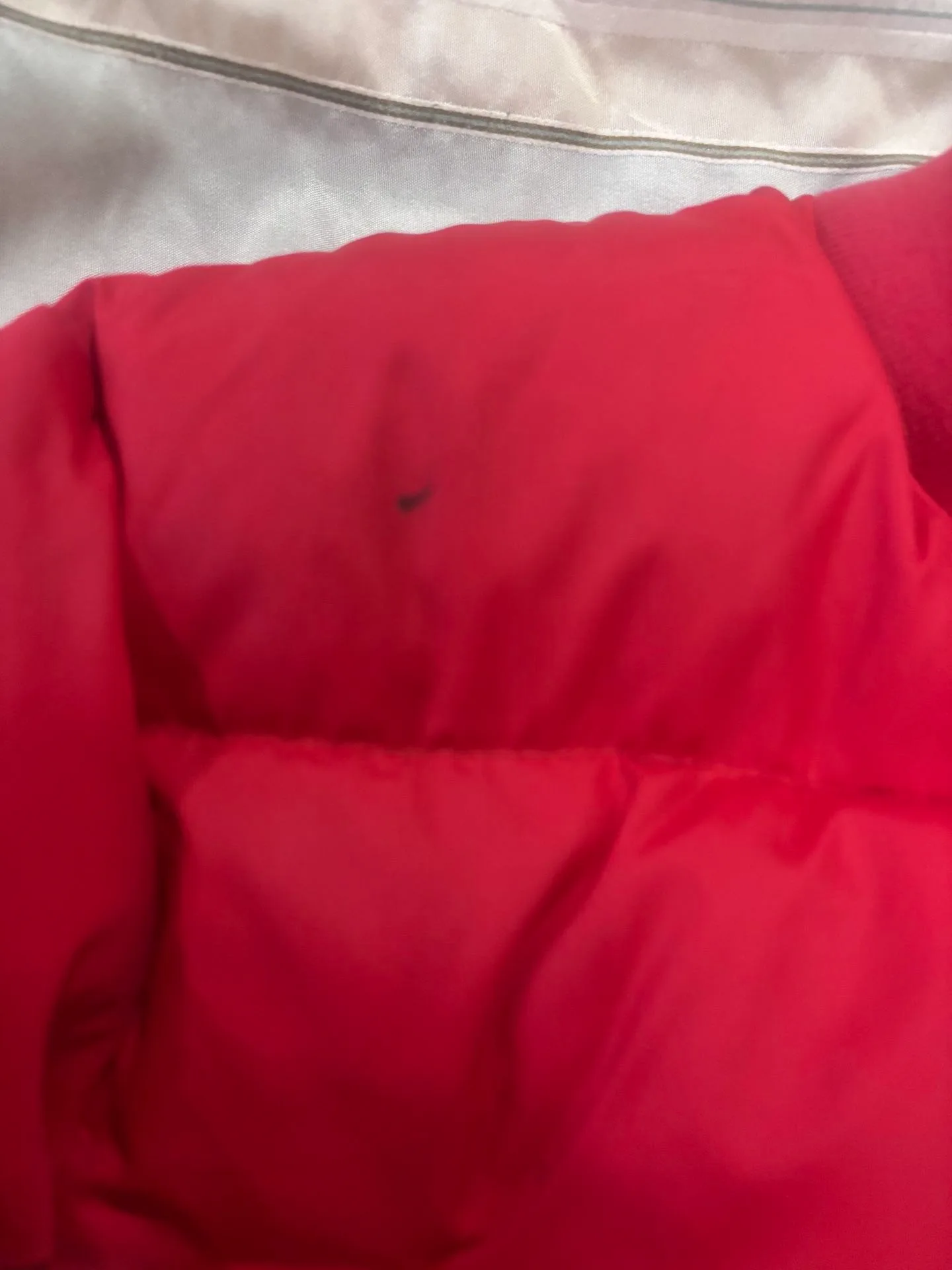 Authentic Tommy Hilfiger puffer jacket in a bold red color size image indicator(3)