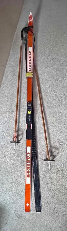 Cross Country Skis and Poles, Nordest Caribou 200 cm