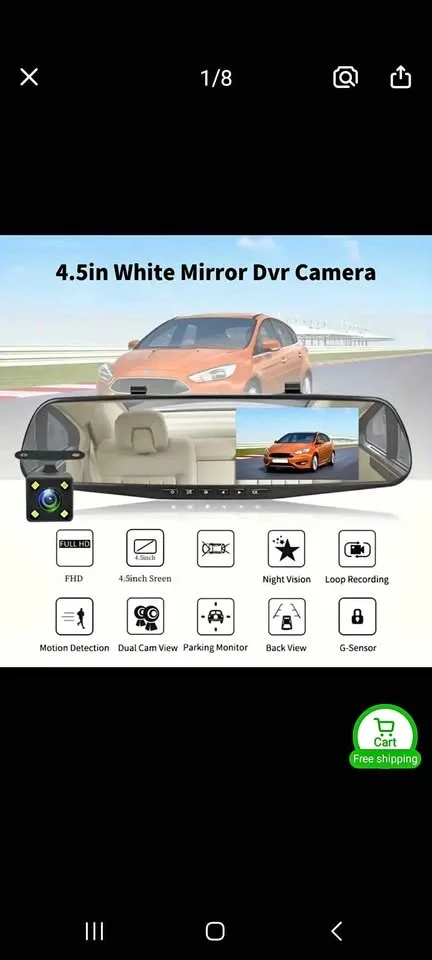 High-Definition 1080 Dash Cam+ backup cam+ 64 GB Memory Card
