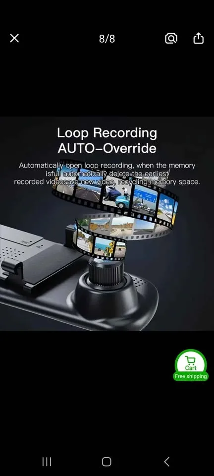 High-Definition 1080 Dash Cam+ backup cam+ 64 GB Memory Card image indicator(5)