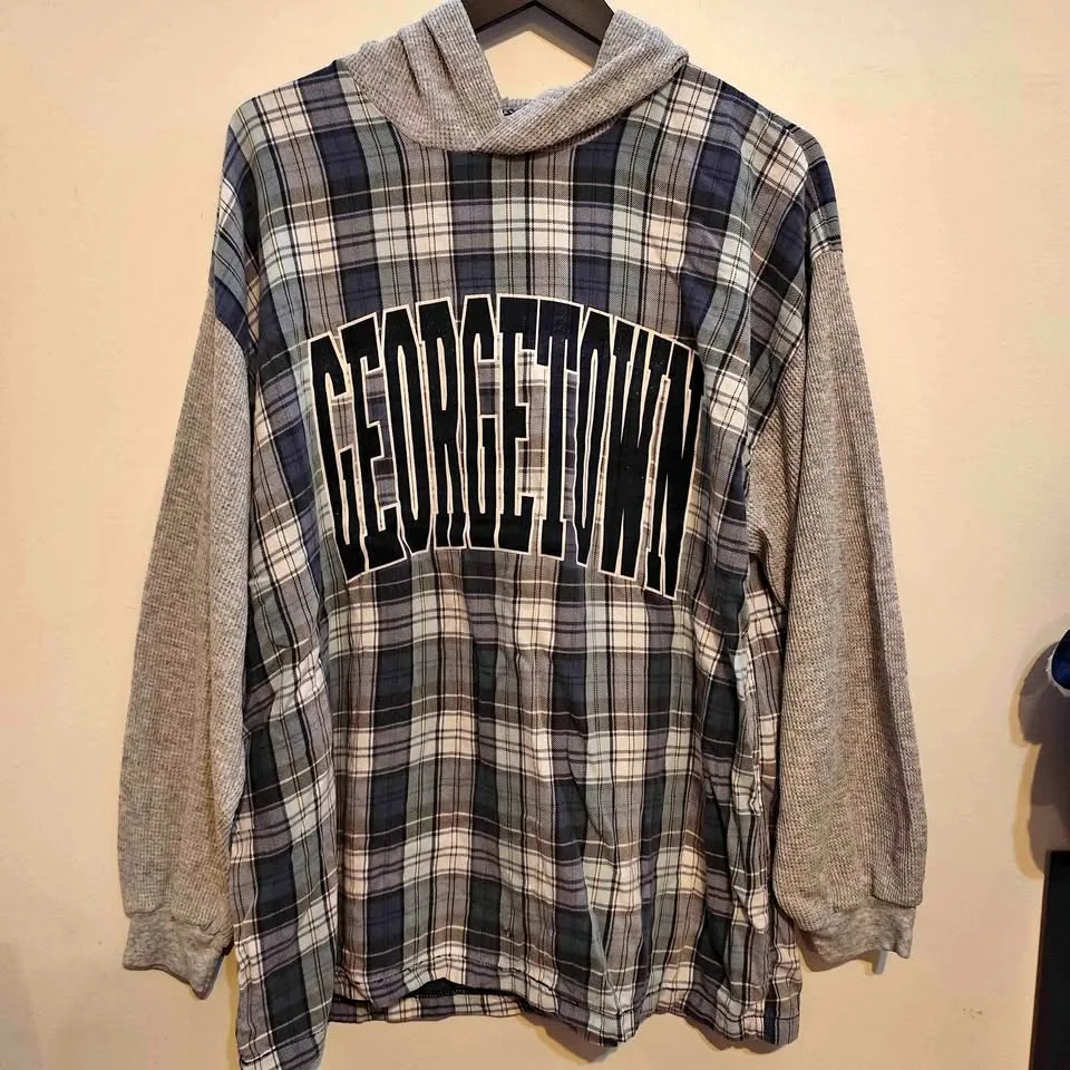 Vintage Georgetown Hoyas Long Sleeves Shirt (Thin Hoodie) thumbnail
