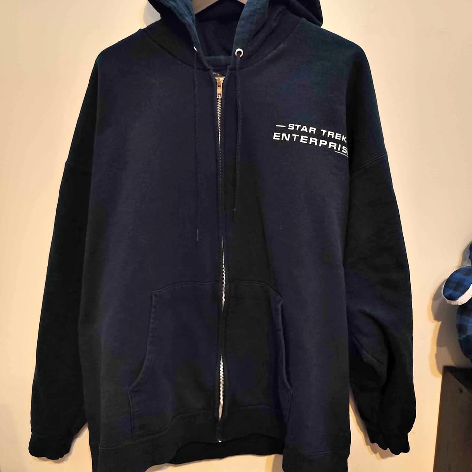 Vintage Star Trek Enterprise Hoodie 2XL