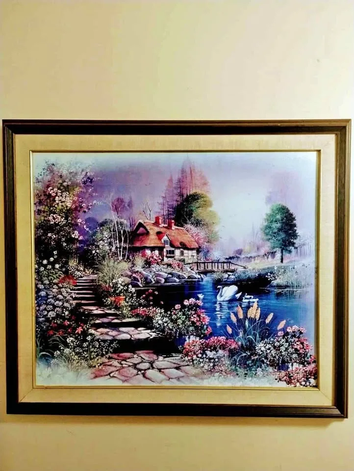 Antique Original Oil Painting 28 by 23 inches thumbnail