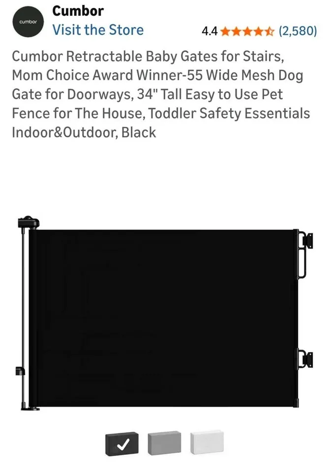 Cumbor Retractable Baby Gate image indicator(3)