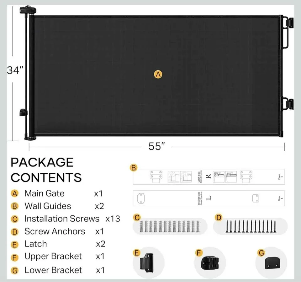 Cumbor Retractable Baby Gate image indicator(9)