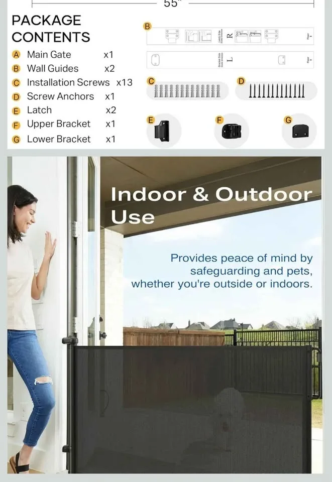 Cumbor Retractable Baby Gate image indicator(10)