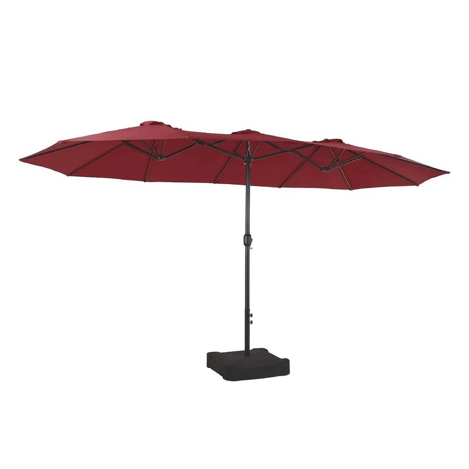 ✨ Brand New 13 ft Solar LED Patio Umbrella — Navy or Red - photo 5