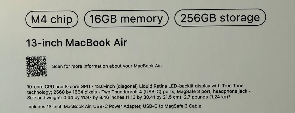MacBook Air | 13-inch, M4, 2025 | Brand New, Sealed Box - photo 3