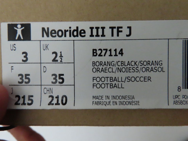 Adidas Neoride III TFJ kids' soccer cleats (US Size 3) - photo 5
