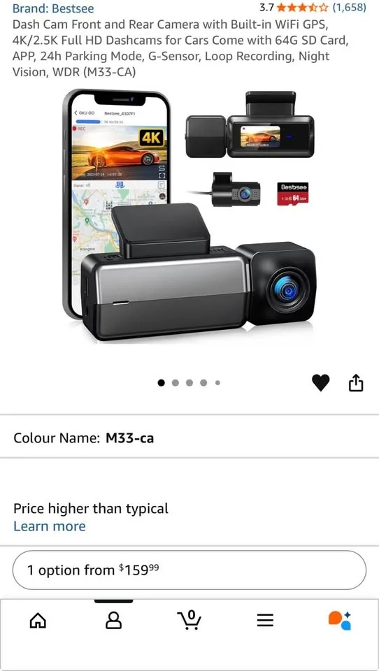 Dash Cam Front and Rear Camera - WiFi GPS, 4K/2.5K image indicator(8)